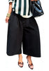 Women's Camouflage Wide Leg Pants Loose Casual High Waist Vintage Pockets Cropped Pants Harajuku Capris