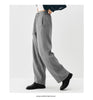 Women Pants Fleece Lined Panelled Design Loose Fit Barrel Leg Elastic Waist Minimal Style Everyday Style Winter