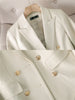 Office Ladies Pant Suit 2 Piece Sets Women Solid Double-breasted Business Work Wear Blazer Jacket and Trouser Female