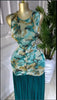 Women Printed Ruched Stacked Fit and Flare Long Maxi Dress Winter Evening Party Education Vacation Dresses Vestido