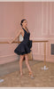 Adult Latin Dance Dress Clothes Leopard Dress for Women Sexy Rumba Cha Cha Tango Dance Skirt Performance Practice Dancewear