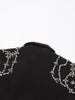 Solid Spliced Diamonds Chic Blazers For Women Notched Collar Long Sleeve Patchwork Button Designer Coat Female