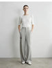 Wide Pants Woman Autumn Pleated Breathable Casual Trousers Loose Versatile Middle-aged Women's Clothing 12623019