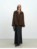 Autumn Winter Short Elegant Thick Warm Soft Brown Faux Mink Fur Coat Women Long Sleeve Modern Chic Fluffy Jacket