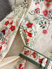 Runway Designer Dresses Women Stand Neck Long Sleeve Floral Print With Belt Boho Holiday Dress Flower Long Robes