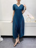 Bud Elegant Dresses for Women Autumn Pleated Casual Solid Color Party Formal Occasion Dresses