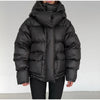 Chic All-Matched Solid Women's Cotton Coat Hooded Zipper Full Sleeves Thicken Bread Coats Autumn Winter Lady Tops