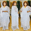 Elegant African Dresses for Women Traditional Dashiki Lace Boubou Plus Size Wedding Party Gown Muslim Kaftan Maxi Dress