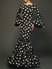Elegant Ladies Dress Trumpet Sleeves Polka Dot Decoration Cascading Ruffle Hem Sexy Fishtail Ladies Evening Dress