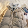 Korean Winter Leisure Cotton Clothes Women Parker coat Y2K Multi-functional Fake Two Pocket Zipper Down Jacket Thick Coat
