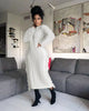 Women Long Sleeve Tassel Bodycon Midi Knit Straight Maxi Dress Autumn Winter O-neck Sweater Vestidos Dresses