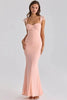 Sweetheart Neck Sexy Mermaid Maxi Dress Women Elegant Ruffle Sleeves Bodycon Evening Club Party Long Dress Female Gown