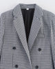 Women's Plaid Blazer Spring Casual Double Breasted Suit Jacket Office Work Daily Outwear Two Colors