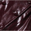 PU Leather Skirt Sets Women Lapel Long Sleeve Double-breasted Jacket Hip Package Short Skirt Suits Female Street Outfits