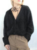 Imitation Mink Cardigan For Women Autumn Thick Knitted Jackets Yellow Oversize Cardigans Ladies Black Women Knitted Coat Velvet