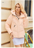 Winter Down Jacket Women Short Classic zipper Design Pocket Stand Collar Hooded Slim Coat Women Parkas 83319