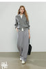 Women's Casual Pants Winter Cashmere-like Fleece-lined Tapered Thick Warm Trousers