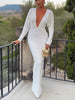 Deep V-Neck Maxi Dress Women Y2K Elastic Long Sleeve Elegant Ruched Stretchy Skinny Cocktail Birthday Party Vestidos