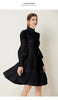 French Elegant Lace Splicing Waist Lantern Sleeve Dress Vintage High Collar Princess Dress Organza Cocktail Women's Wear