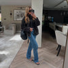 Brown Retro Suede Lapel Zippered Short Jackets Women's Casual Full Sleeves Pocket Loose Coats Spring Daily Commute Outwear