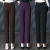 Black Women's High Waist Stretch Suit Pants, Slim Trousers, Purple Green Brown Pantalones, Asian Size M-6XL