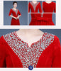 Middle-Aged Mother Golden Velvet Dress Women Autumn Party Dresses Lady V-Neck Temperament Long Dress Female Vestido