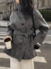 Autumn Winter Stand Collar Women's Double-faced Woolen Coat Korean Single Breasted Thick Overcoat DB5065