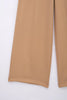Women Solid Lace Up Side Zipper Straight Pants Vintage High Elastic Waist Female Chic Lady Trousers