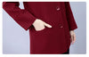 High End Women's Solid Woolen Coat Autumn Winter Middle Aged Mother Wool Trench Outwear Large Size Mother Warm Blend Jacket 4XL