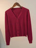 Sweater Knitted Cardigan Button Jacket Spring Autumn V-neck Long Sleeve Casual Short Tops For Women Sweater Grey White