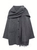 Women Elegant Knitted Cardigan Coats With Scarf Single Breasted Long Sleeve Jackets High Street Lady Chic Outerwear