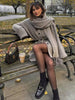 Women Elegant Knitted Cardigan Coats With Scarf Single Breasted Long Sleeve Jackets High Street Lady Chic Outerwear