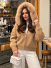 Slim Knit Cardigan Hoodies Women Autumn Solid Long Sleeve Sweater Coats Winter Street Vintage Basic Hoodie
