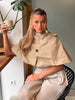 Women's Trench Cape Coat Vintage Double Breasted Short Trench Style Poncho Female Spring Woman Street Outerwear