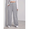 Women's Pants High Waist Webbing Loose Women's Wide Leg Pants Solid Colour Casual Female Pants Autumn Daily Wear