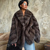 Women's Elegant Fake Fur Jacket Winter Sleeve Bell Lapel Long Sleeve Coat Daily High Street Lady Outwear