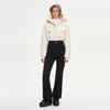 Women's Ski Suit Hooded Full Sleeve Jacket White High-Waisted Flared Pants Set Female Ski Sport Outerwear