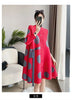 Sanzhai Pleated Ladies Windbreaker Coat Spring Autumn Single Breasted Stand Neck Printed Jacket Women Thin Long Outwear 4XL
