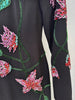 High Street Designer Party Vestido Women's Flowers Diamonds Beaded Slit Sleeve Long Maxi Dress