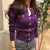 Spring Long Sleeve Women Cardigans Sweater Knitted Coat Short Casual Single Breasted Korean Slim Chic Ladies Tops