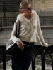 Women's Knitwear Faux Fur Collar Patchwork Knitted Cardigan Autumn Female Long Sleeve Single Breasted Solid Coats Chic Partywear