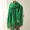 240x38cm Women's Cashmere Winter Scarf - Soft Warm Pashmina Wrap, Thick Long Shawl with Tassels, Elegant Poncho Blanket