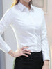 Spring Autumn black white shirt women's Korean version slim fit long sleeved workwear shirt professional dress formal top
