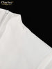 Sexy Slim White Women's Dress V-Neck Long Sleeve Ankle Length Dresses Elegant Classic Slit Female Dress