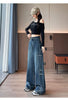 Womens Fleece Lined Jeans Loose Wide Leg Casual Slim Fit Denim Pants Comfortable Y2K Jeans Baggy Jeans Woman Clothing Jeans Y2K