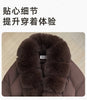 Winter Women Short Puffer Jacket Faux Fur Lapel Collar Waist Belt Design Solid Color Warm Elegant Daily Ladies Outerwear