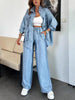 Women's Clothing European and American Blazer Casual Trousers Two Pieces Set