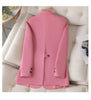 Women Pink Coffee Black Solid Blazer Female Long Sleeve Single Breasted Suit Jacket Coat Ladies Office Blazer Outerwear
