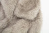 Women Cropped Faux Fur Jacket Coat Long Sleeve Front Snap-button Female Outerwear Chic Lapel Collar Thick Coat