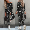 Urban Style Women's Casual Long Sleeve Printed Set Pants Autumn Comfortable Streetwear Outfit